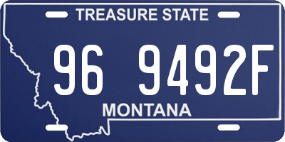 MT license plate 969492F