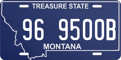 MT license plate 969500B