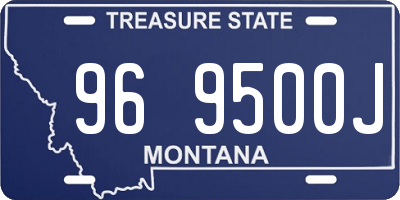 MT license plate 969500J