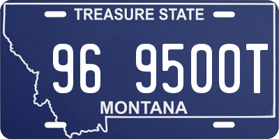 MT license plate 969500T