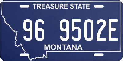 MT license plate 969502E