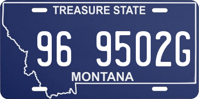 MT license plate 969502G