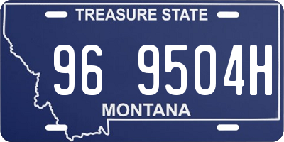 MT license plate 969504H