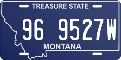 MT license plate 969527W