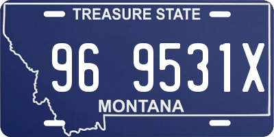 MT license plate 969531X