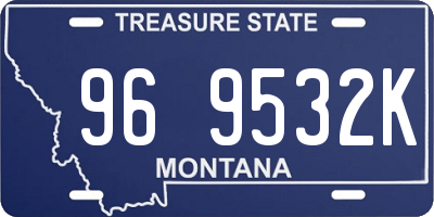 MT license plate 969532K