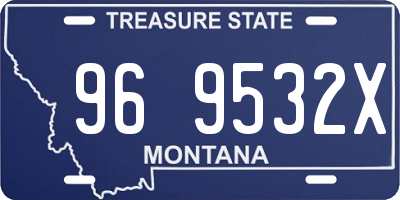 MT license plate 969532X