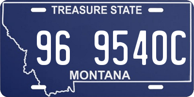 MT license plate 969540C