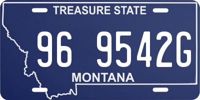 MT license plate 969542G
