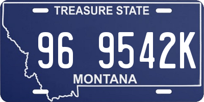 MT license plate 969542K