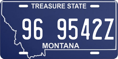 MT license plate 969542Z