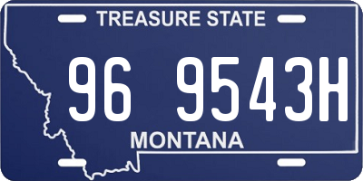 MT license plate 969543H