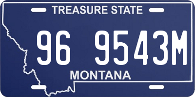 MT license plate 969543M