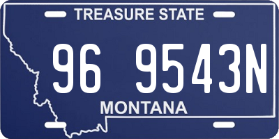 MT license plate 969543N