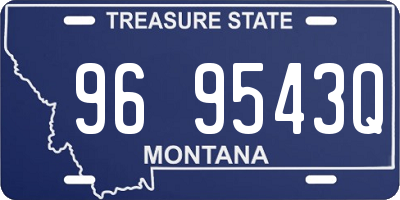 MT license plate 969543Q