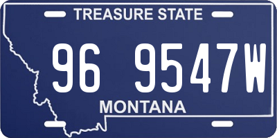 MT license plate 969547W