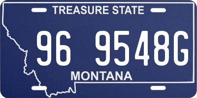 MT license plate 969548G