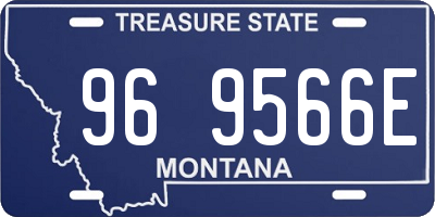 MT license plate 969566E