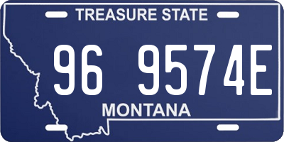 MT license plate 969574E