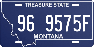 MT license plate 969575F