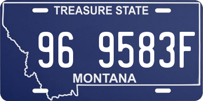 MT license plate 969583F