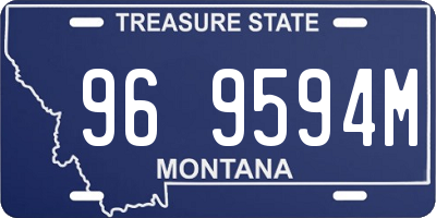 MT license plate 969594M