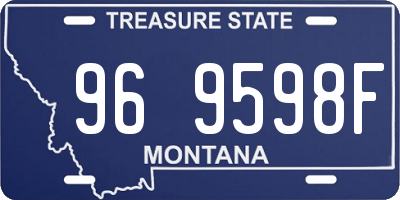MT license plate 969598F