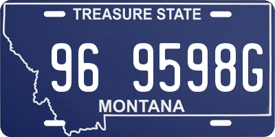 MT license plate 969598G