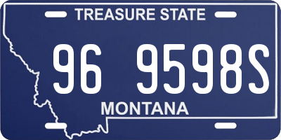 MT license plate 969598S