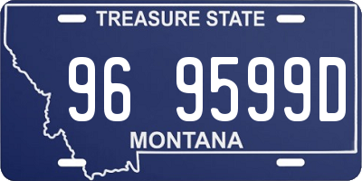 MT license plate 969599D