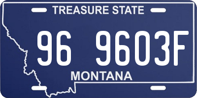 MT license plate 969603F