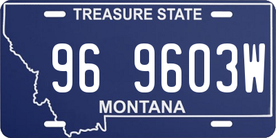 MT license plate 969603W
