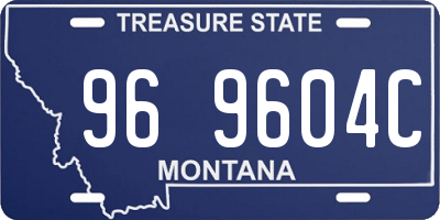 MT license plate 969604C