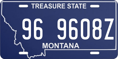 MT license plate 969608Z