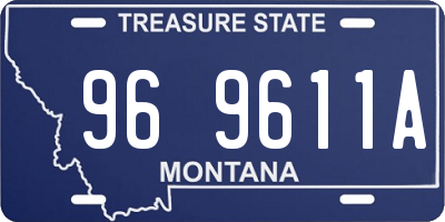 MT license plate 969611A