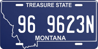 MT license plate 969623N