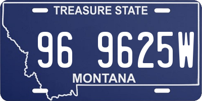 MT license plate 969625W