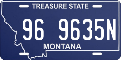 MT license plate 969635N