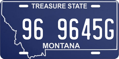 MT license plate 969645G