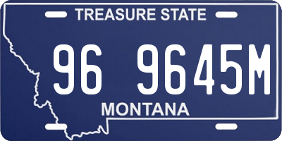 MT license plate 969645M