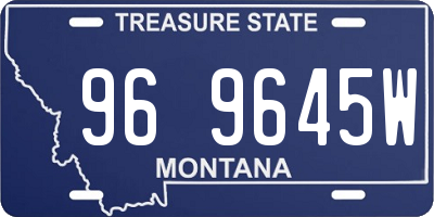 MT license plate 969645W