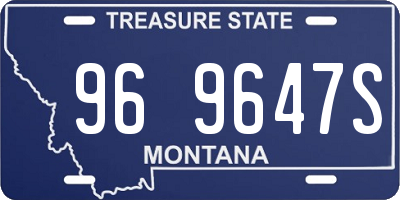 MT license plate 969647S