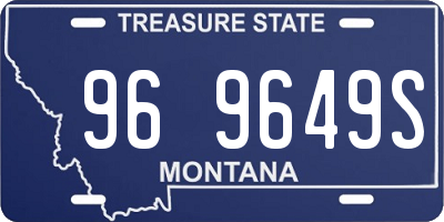 MT license plate 969649S