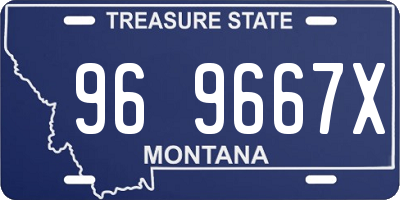 MT license plate 969667X