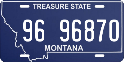MT license plate 969687O