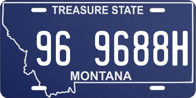 MT license plate 969688H