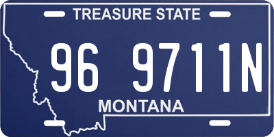MT license plate 969711N