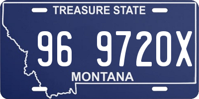 MT license plate 969720X