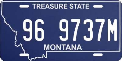 MT license plate 969737M
