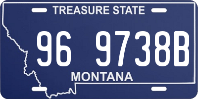 MT license plate 969738B